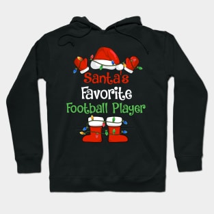 Santa's Favorite Football Player Funny Christmas Pajamas Hoodie